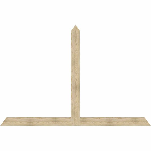 Ekena Millwork Portland Rough Sawn Timber Gable Bracket, Douglas Fir, 108"W x 72"H x 4"D x 6"F, 16/12 Pitch GBW108X72X0406POR00RDF - main